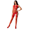 Passion - Woman Bs079 Bodystocking - Rouge Taille Unique